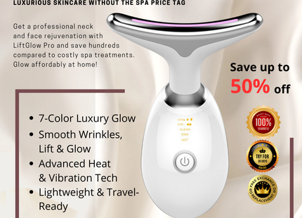 LiftGlow Pro Neck and Face Massager with Heat