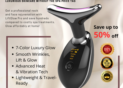 LiftGlow Pro Neck and Face Massager with Heat